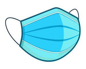 surgical face mask icon vector,light blue surgical face mask vector
