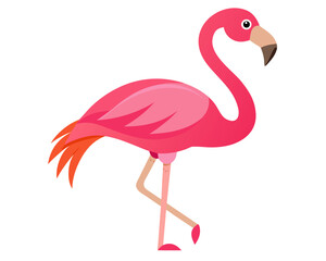 Pink flamingo  icon,Pink flamingo vector on white background