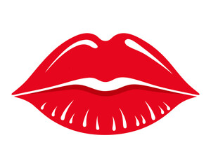 Red lipstick mark kiss,Lipstick Kiss Mark vector on white background