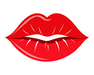 Red lipstick mark kiss,Lipstick Kiss Mark vector on white background