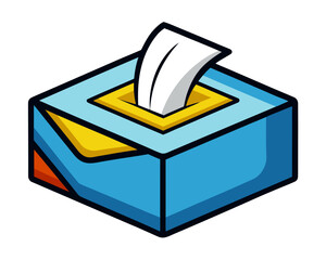 Tissue box vector icon,Tissue box  vector art white background