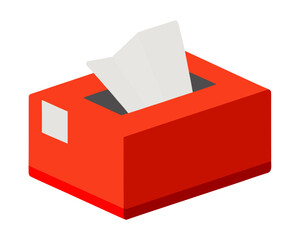 Tissue box vector icon,Tissue box  vector art white background