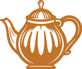 tea pot on white background
