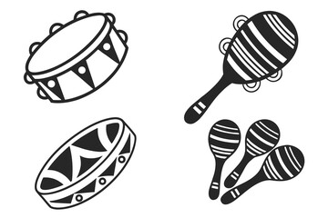 set of musical instruments