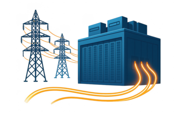 Electrical Power Plant Illustration
