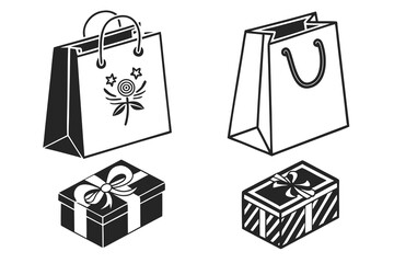 set of shopping bags