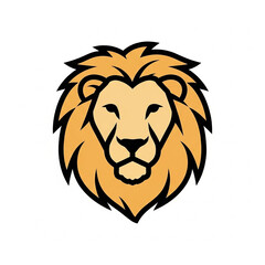 Fototapeta premium Regal Lion Head A Symbol of Strength and Courage in Minimalist Design