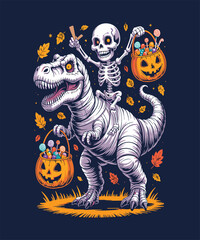 Fototapeta premium Halloween_T_rex_Design_3