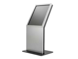 Information kiosk isolated on transparent background mockup