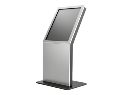 Information kiosk isolated on transparent background mockup