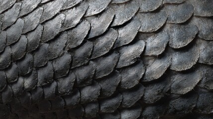 Mysterious Scales: A detailed close-up reveals a pattern of overlapping scales, showcasing texture and a sense of natural intrigue.