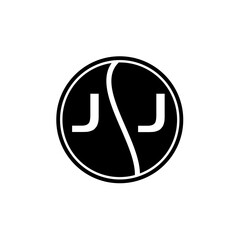  JJ creative circle letter logo concept. JJ letter design.