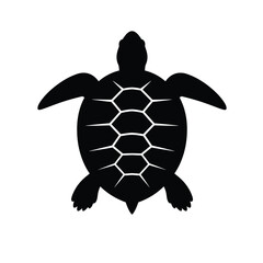 Fototapeta premium A striking black turtle design with a detailed shell a beautiful silhouette