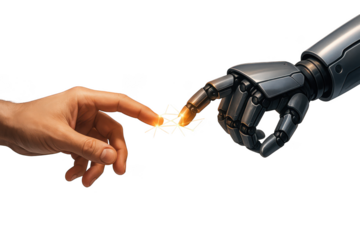 Human and robot interaction concept