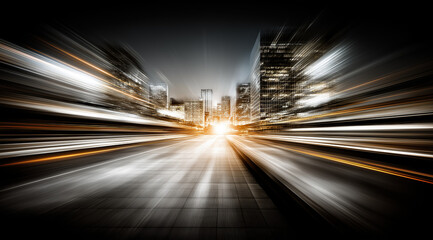 A dynamic city. Stylish office with an urban theme.