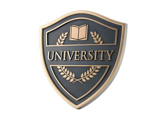 University shield isolated on transparent background image