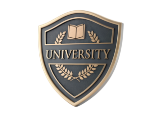 University shield isolated on transparent background image