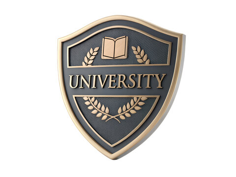 University shield isolated on transparent background image