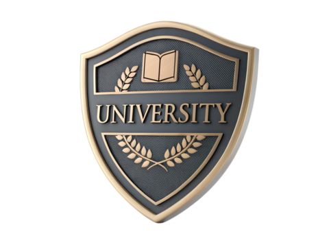 University shield isolated on transparent background image