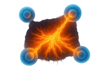 Interconnected Cells Abstract Network Concept