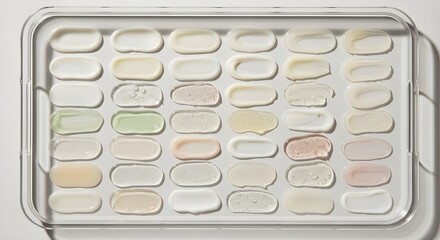 Cosmetic texture swatches for skincare product development and testing