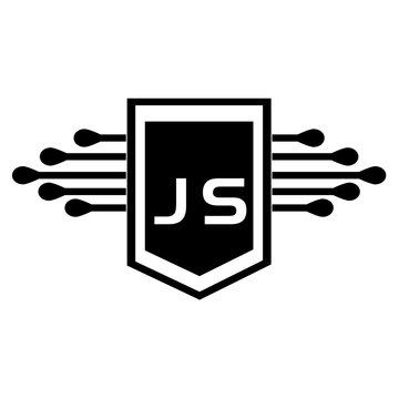  JS creative circle letter logo concept. JS letter design.