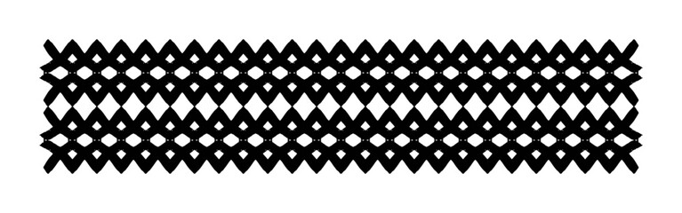 Black and White Geometric Pattern Border with Diamond Shapes