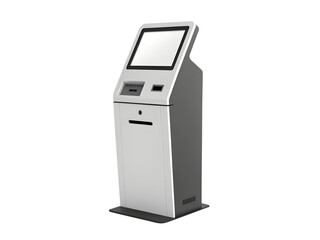 Modern self service kiosk isolated on transparent background
