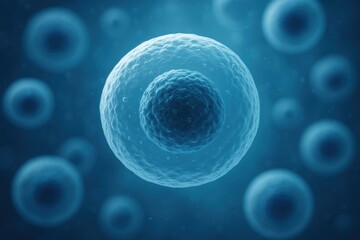 Cellular Structure: A close-up captures a collection of vibrant, luminescent cells against a subtly blurred background, symbolizing the intricate beauty and complexity of life at a microscopic level.