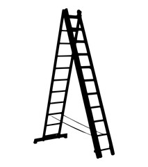 a black icon of a ladder on a transparent background illustration, black, icon, illustration, ladder