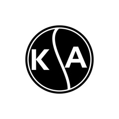 KA letter logo design on white background. KA creative initials letter logo concept. KA letter design.