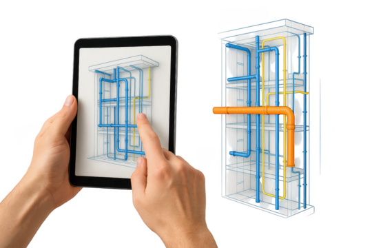 Piping System Design on Tablet