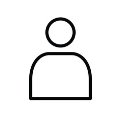 Simple black outline of a person s head and shoulders a bold silhouette