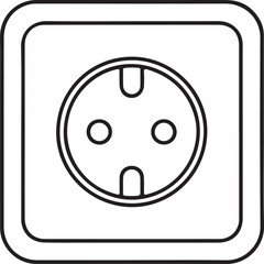 European electrical outlet symbol illustration