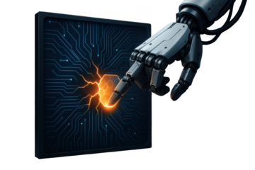 Robotic hand interacting technology panel