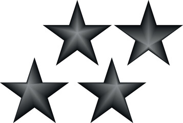 Star Icons Vector Set – Glossy Gold 3D Shiny Stars Illustration for Decoration, Christmas Pattern, Celebration Design Elements, Bright Yellow Symbol Shapes, Web Buttons, Paper Art, Colorful Festive.