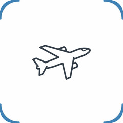  Airplane Iconisolated on white background.svg generative ai