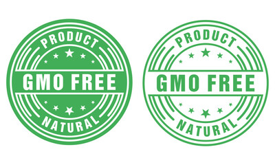 GMO free icon. non GMO logo sign for healthy food package design vector template
