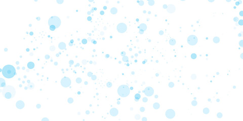 Blue water drops and vector bubbles create a cold winter pattern on a textured glass background