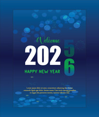 Welcome 2026 Happy New Year Celebration Poster