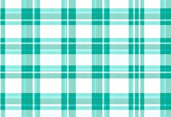 Classic turquoise and white plaid fabric texture Seamless checkered pattern ideal for backgrounds, online, surface