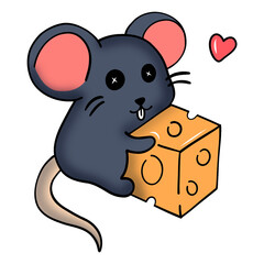  Cute Mouse with Cheese
