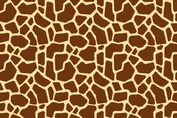 Obraz premium Seamless giraffe skin pattern with natural spot variation. Suitable for fashion, textiles, wallpapers, and creative wildlife-themed projects.