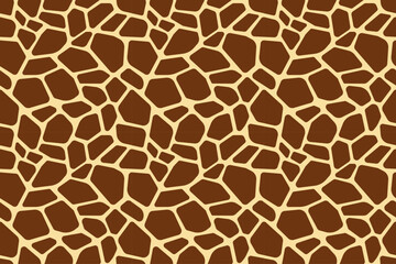 Seamless giraffe skin pattern with natural irregular spots. Suitable for wallpapers, clothing, packaging, posters, and creative wildlife themes.