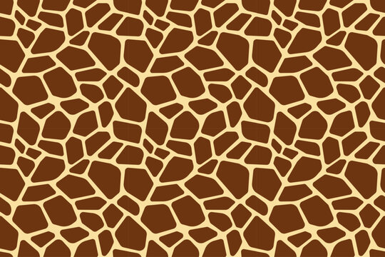 Seamless giraffe skin pattern with natural irregular spots. Suitable for wallpapers, clothing, packaging, posters, and creative wildlife themes.