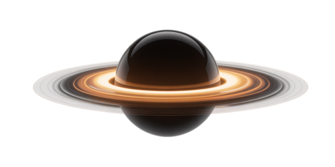 Stunning ringed planet illustration with golden light creating a cosmic spectacle