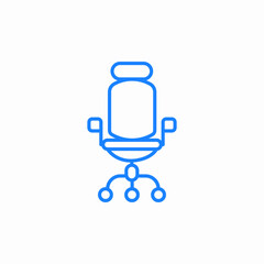 executive office chair icon sign vector