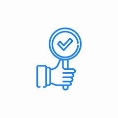 hand check feedback icon sign vector