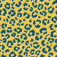 Seamless leopard print. Vector animal skin texture background.