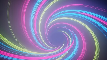 Abstract Neon Swirl: Vibrant Pink, Blue, and Green Light Trails, Energetic and Dynamic Background Design.
